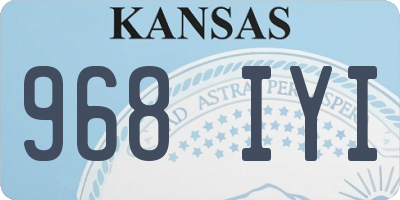 KS license plate 968IYI