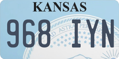 KS license plate 968IYN