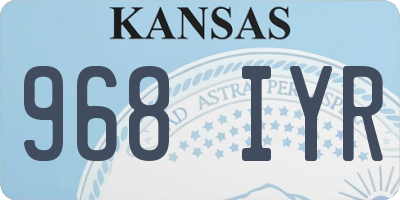 KS license plate 968IYR