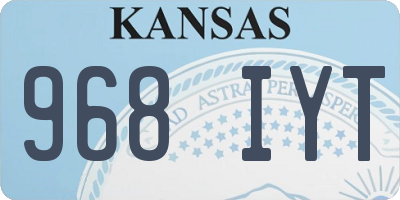 KS license plate 968IYT