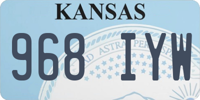 KS license plate 968IYW