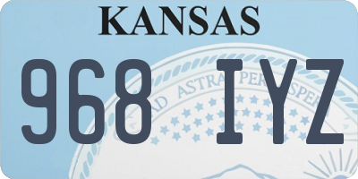 KS license plate 968IYZ