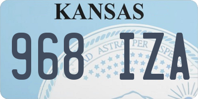 KS license plate 968IZA