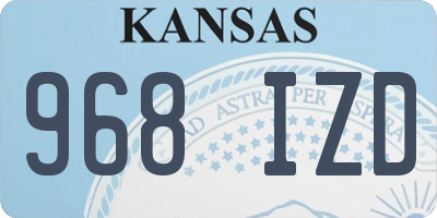 KS license plate 968IZD