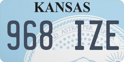 KS license plate 968IZE