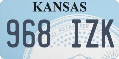 KS license plate 968IZK