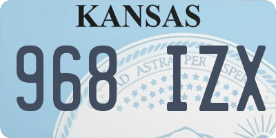 KS license plate 968IZX