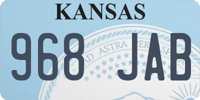 KS license plate 968JAB