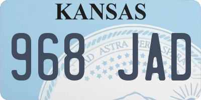 KS license plate 968JAD