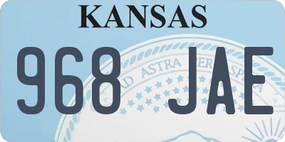 KS license plate 968JAE