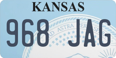 KS license plate 968JAG