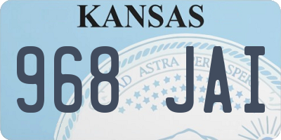 KS license plate 968JAI