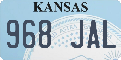 KS license plate 968JAL