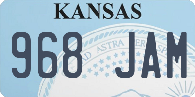KS license plate 968JAM