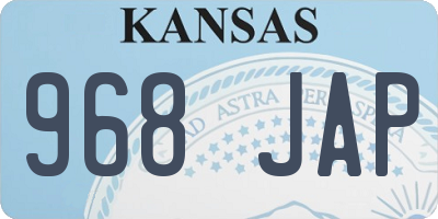 KS license plate 968JAP