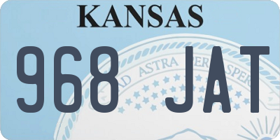 KS license plate 968JAT