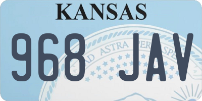 KS license plate 968JAV