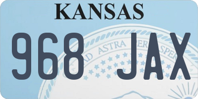 KS license plate 968JAX