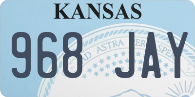 KS license plate 968JAY