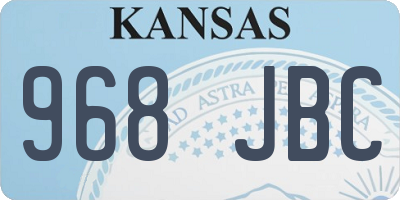 KS license plate 968JBC