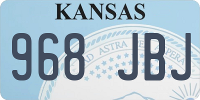 KS license plate 968JBJ