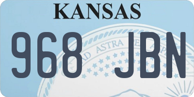 KS license plate 968JBN