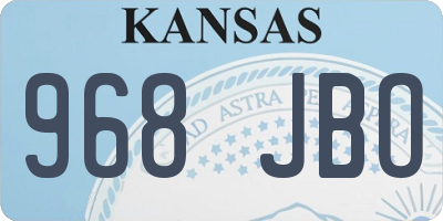 KS license plate 968JBO