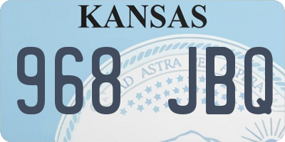 KS license plate 968JBQ