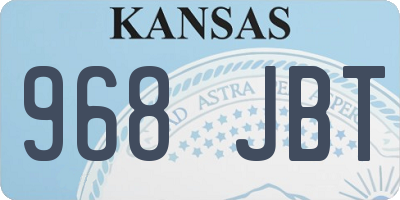 KS license plate 968JBT