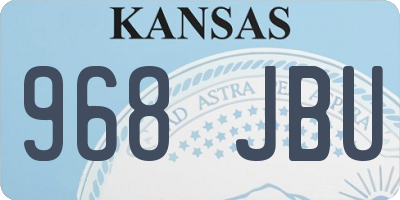 KS license plate 968JBU