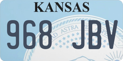 KS license plate 968JBV