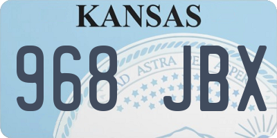 KS license plate 968JBX