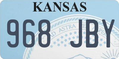 KS license plate 968JBY