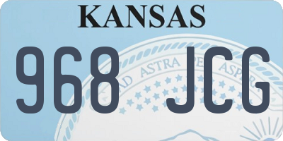 KS license plate 968JCG
