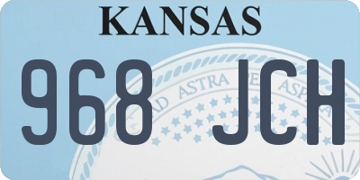 KS license plate 968JCH