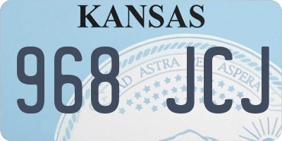 KS license plate 968JCJ