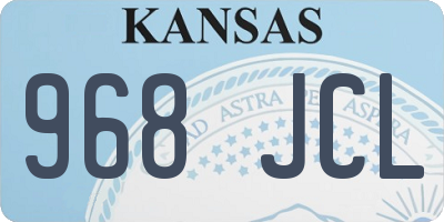 KS license plate 968JCL