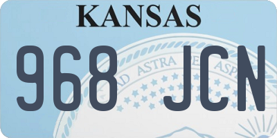 KS license plate 968JCN