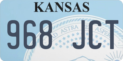 KS license plate 968JCT