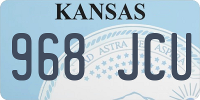 KS license plate 968JCU