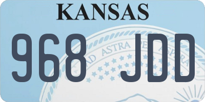 KS license plate 968JDD