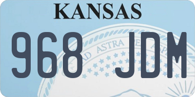 KS license plate 968JDM