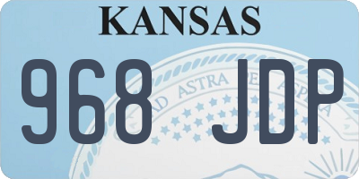 KS license plate 968JDP