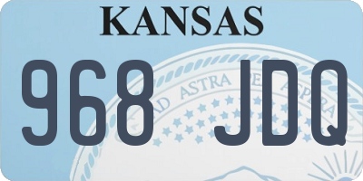 KS license plate 968JDQ