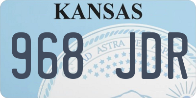 KS license plate 968JDR