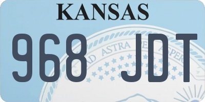 KS license plate 968JDT