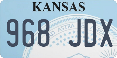 KS license plate 968JDX