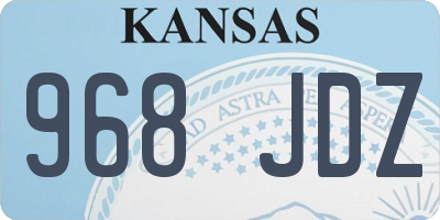 KS license plate 968JDZ