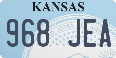 KS license plate 968JEA