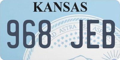 KS license plate 968JEB